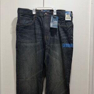 BNWT Lee Men's Deep Indigo Relaxed Jeans